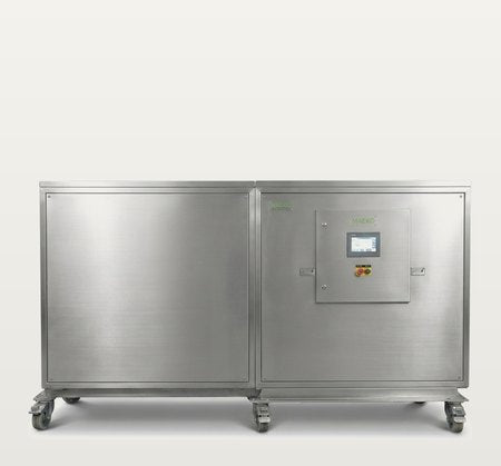 MAEKO CW300: a two-door stainless cabinet with an IoT touch panel in a raised bezel