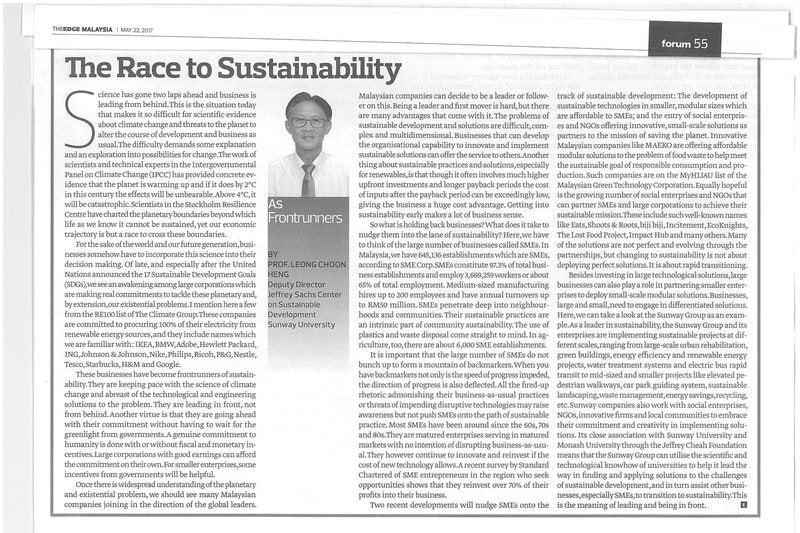 The Edge Malaysia — Forum, 22 May&nbsp;2017 — press cutting