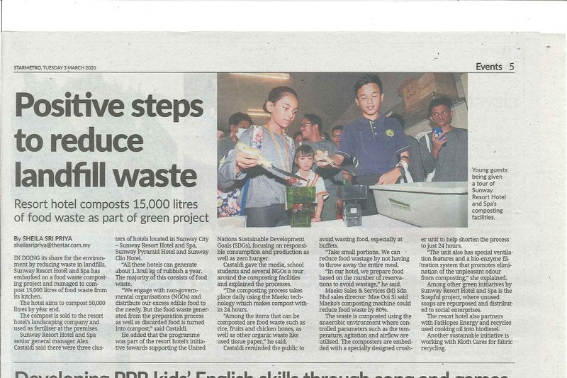 The Star — StarMetro, 3 March&nbsp;2020 — press cutting